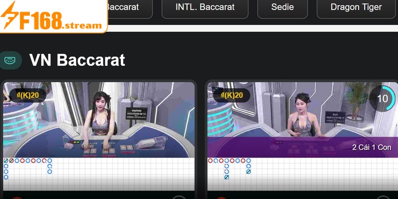 Những trò chơi Casino F168 không nên bỏ qua